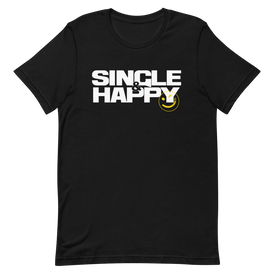 Single & Happy Black T-Shirt