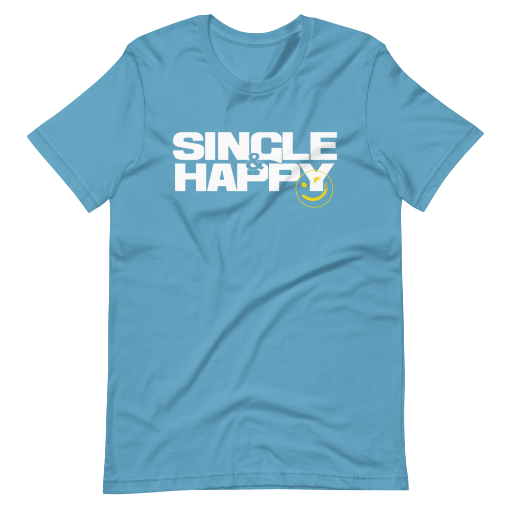 Single & Happy Blue T-Shirt